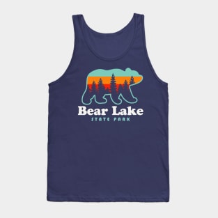 Bear Lake Utah State Park Bear Retro Sunset Tank Top